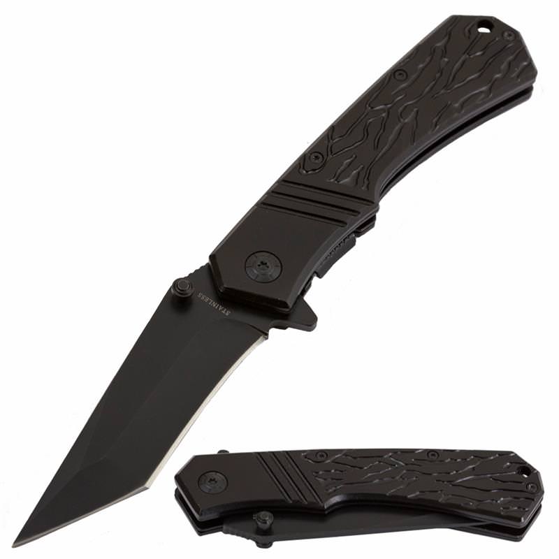 Spring Assisted Open TACTICAL TANTO Folding Knife - Tophatter's Army Products & Self Defense Collectible Weapons - Tophatter Daily Deals